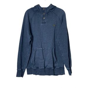 Volcom Foreman Blue Pullover Hoodie Medium Skate Streetwear Y2K Casual